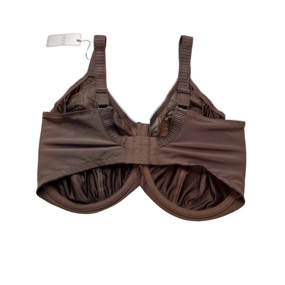 Elomi Cate Bra Women 42K Brown Underwire Embroidery EL4030PCN Full Coverage G29 - Picture 3 of 15